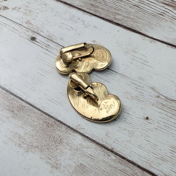 Vintage KJL for Avon Clip On Earrings Kenneth Jay Lane Butterfly Wings - Picture 4 of 7